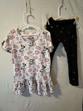 Disney Minnie Mouse White and Pink Graphic Top